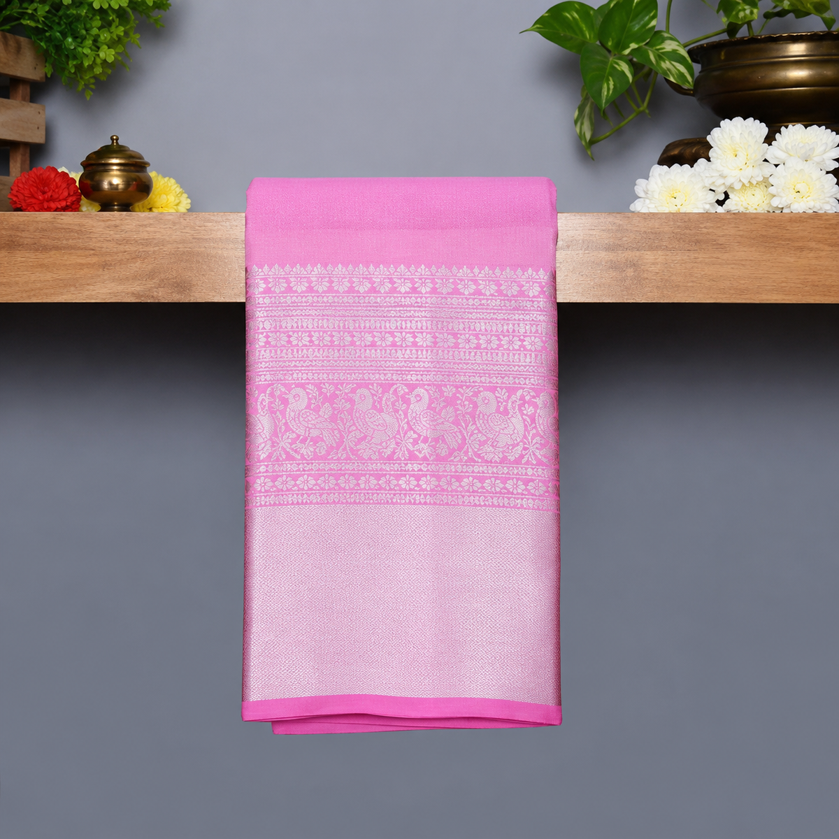 Pink Pattu Saree